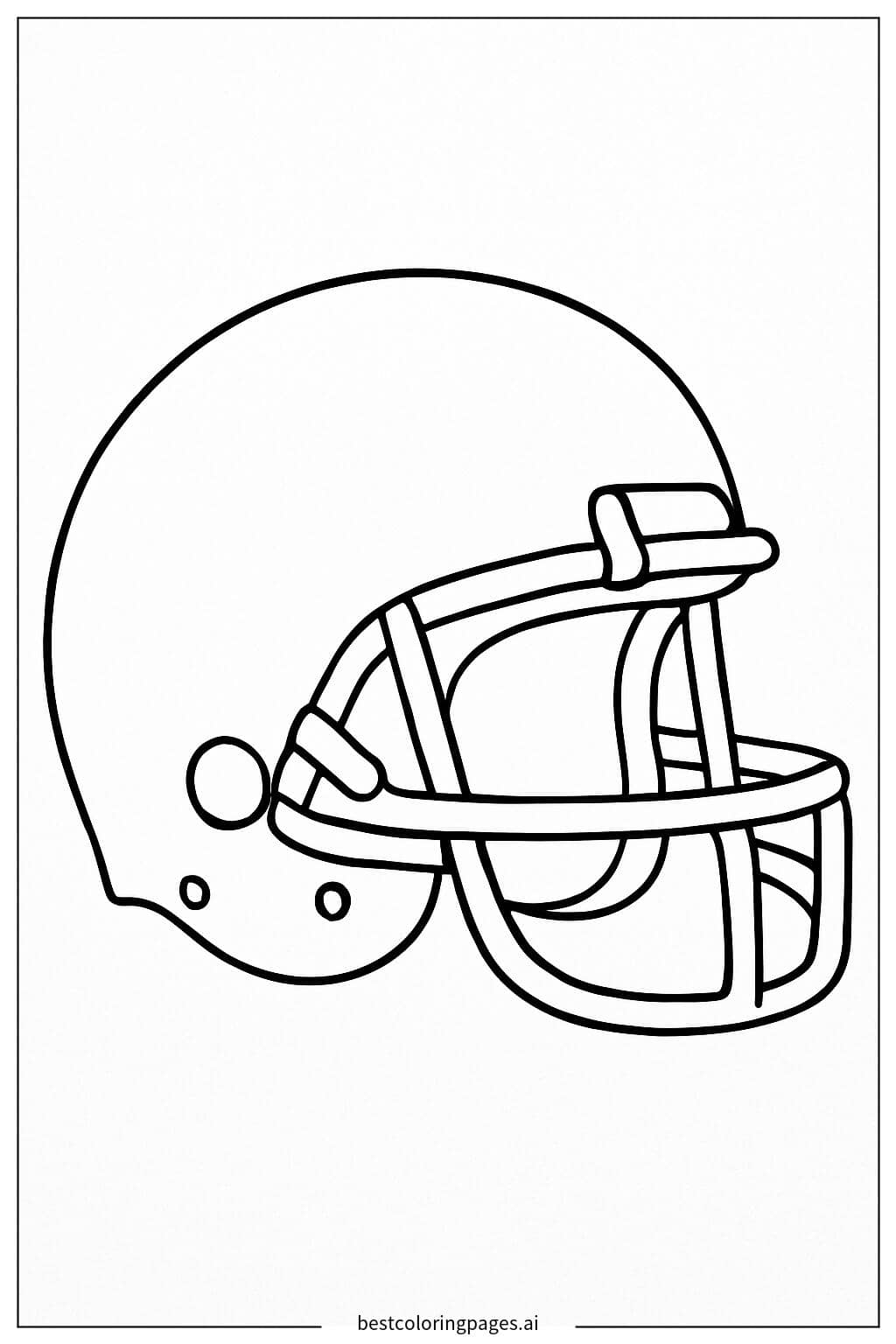 Desenhos de Capacete de Futebol Americano em Detalhe para Colorir