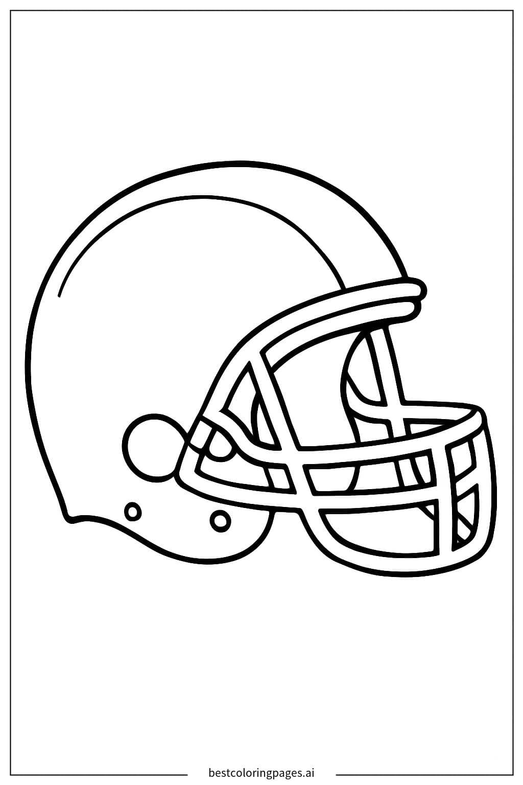 Desenhos de Capacete de Futebol Americano para Colorir