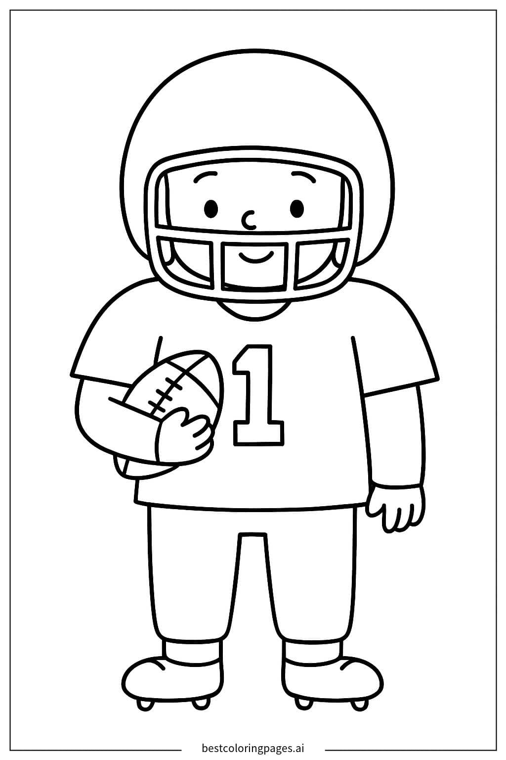 Desenhos de Desenho de Uniforme de Futebol Americano para Colorir