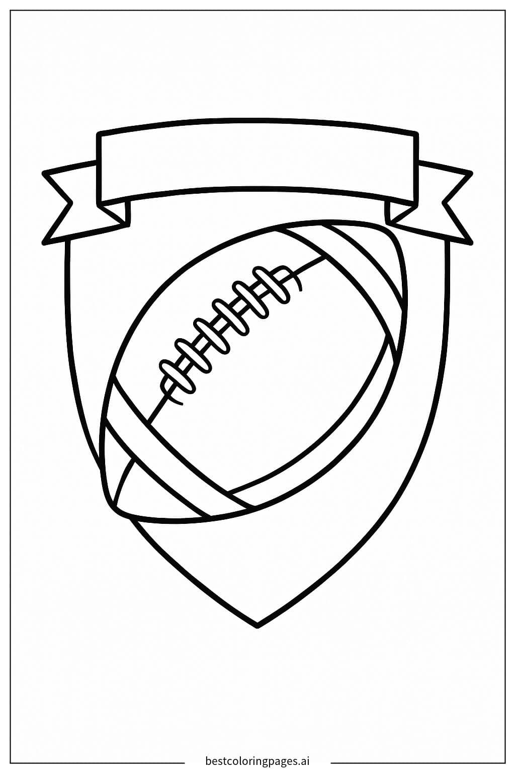 Desenhos de Esboço de Logo de Time de Futebol Americano para Colorir