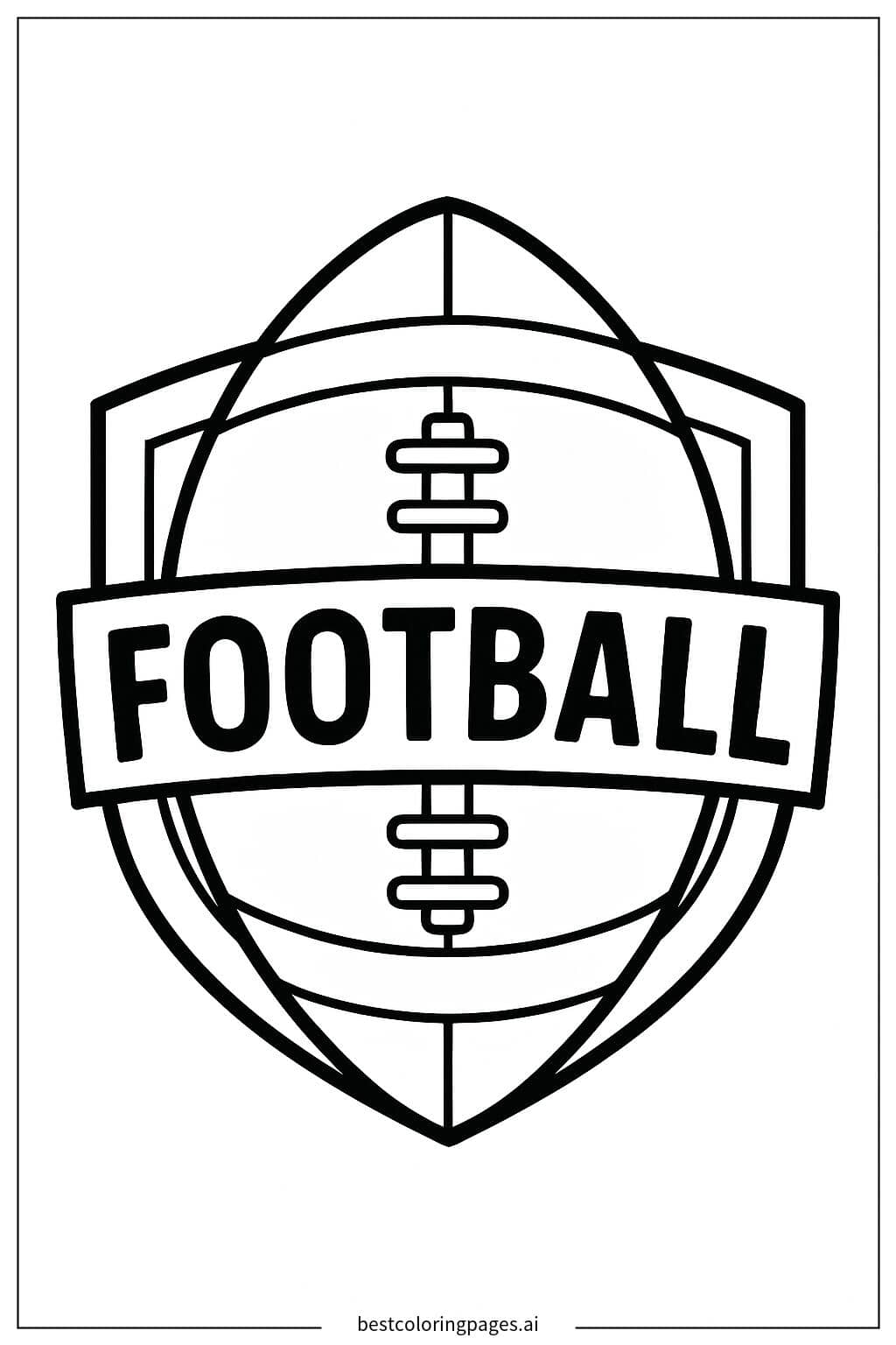 Desenhos de Logotipo de Time de Futebol Americano para Colorir