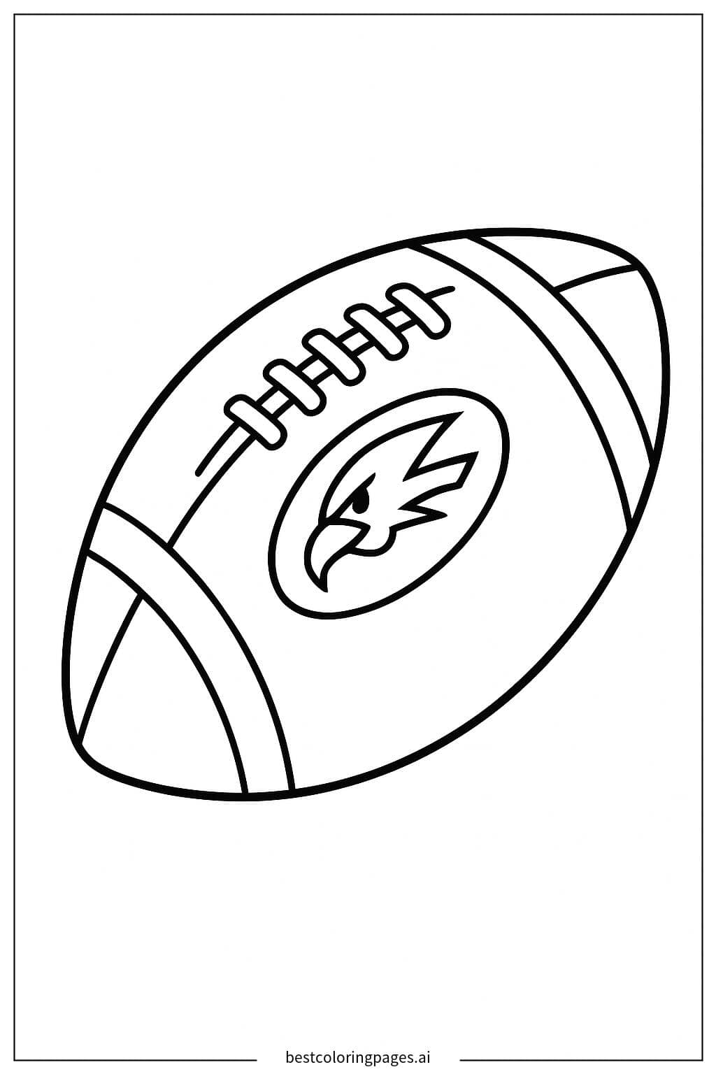 Desenhos de Futebol Americano com logotipo do time para Colorir