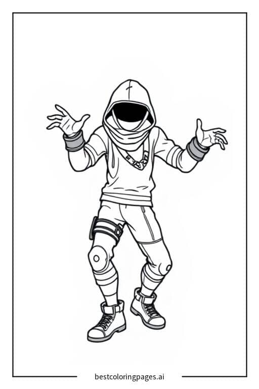 Dibujos de Emote de baile de Fortnite para Colorear