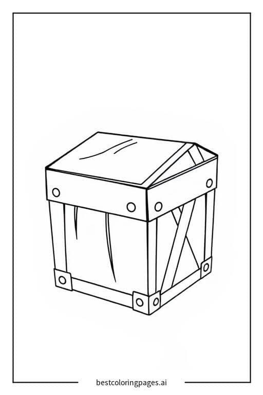 Dibujos de Cofre de botín de Fortnite para Colorear
