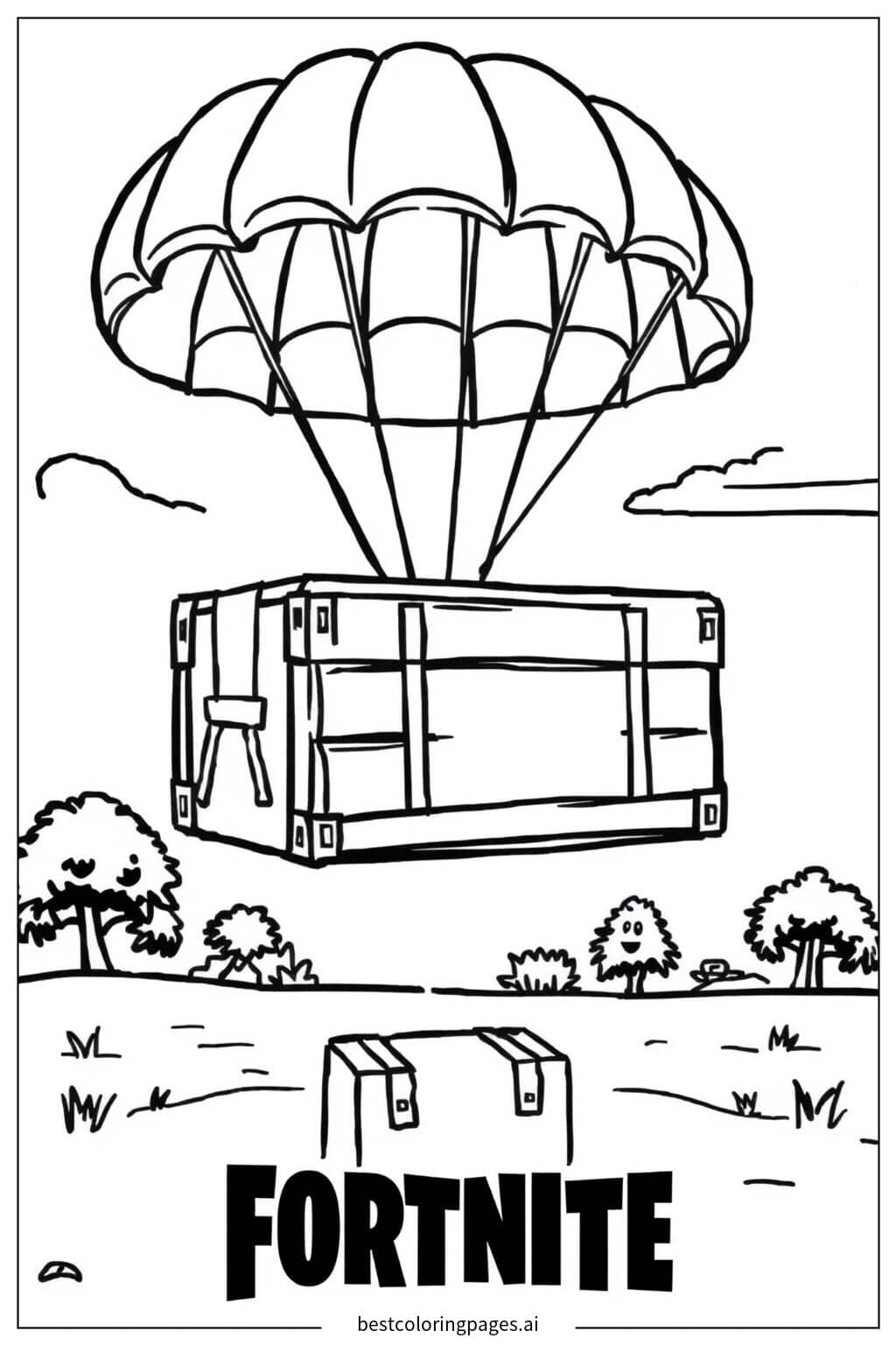 Dibujos de Suministro aéreo de Fortnite para Colorear