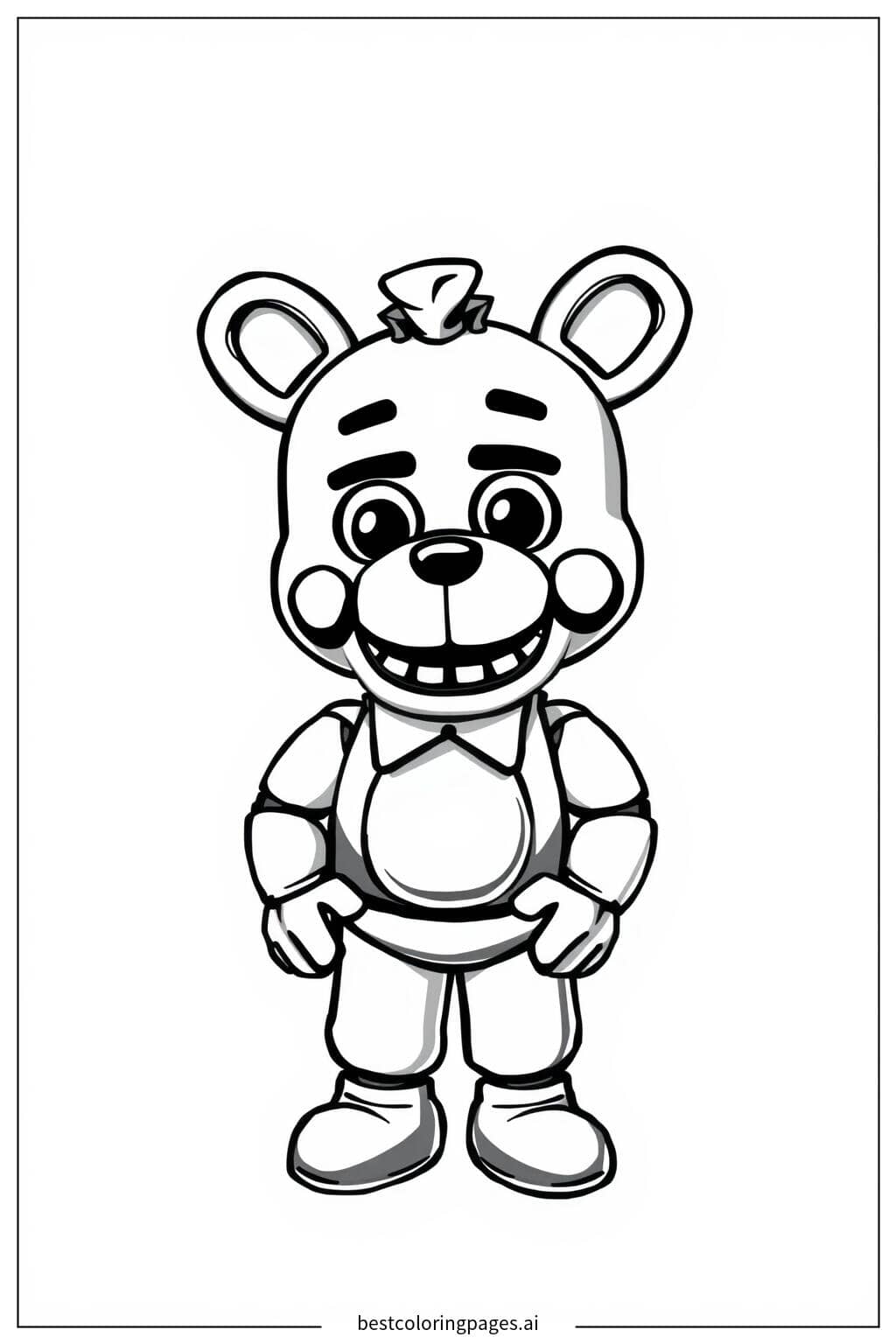 Freddy站在聚光燈下 著色圖
