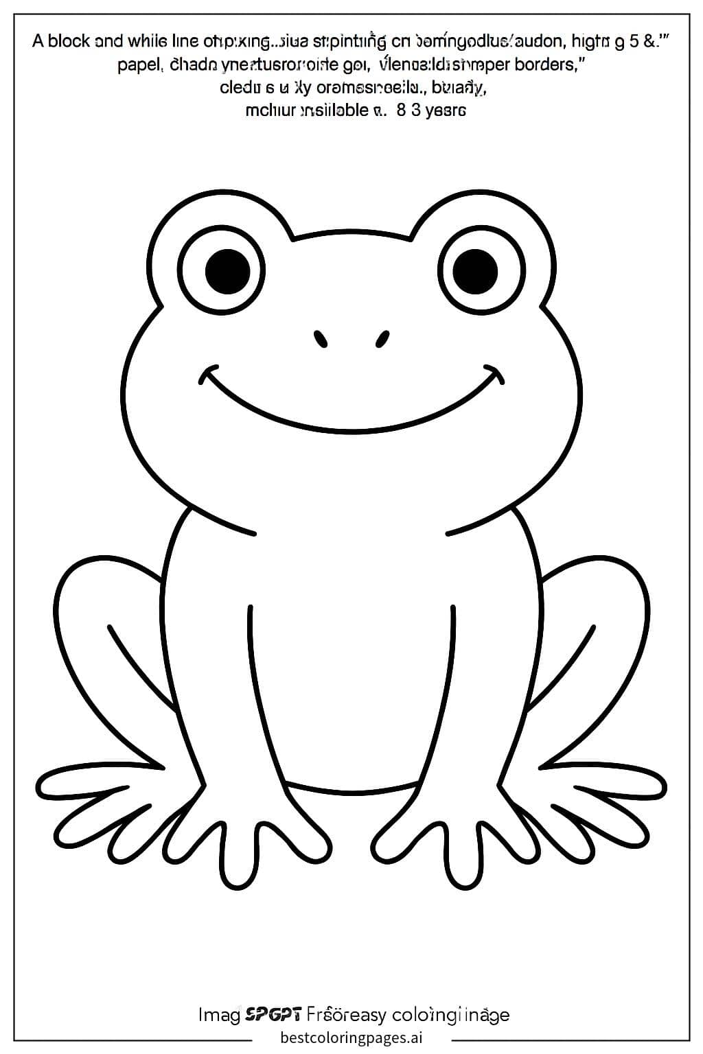 Adorable Frog Close-up Coloring Page Coloring Page