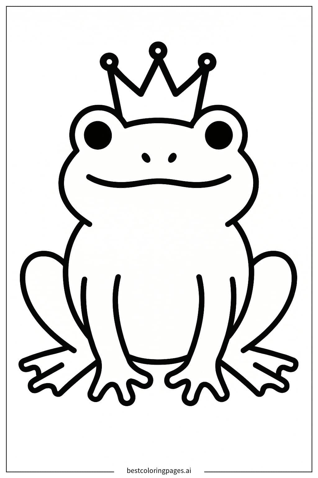 Royal Frog Adventure Coloring Page