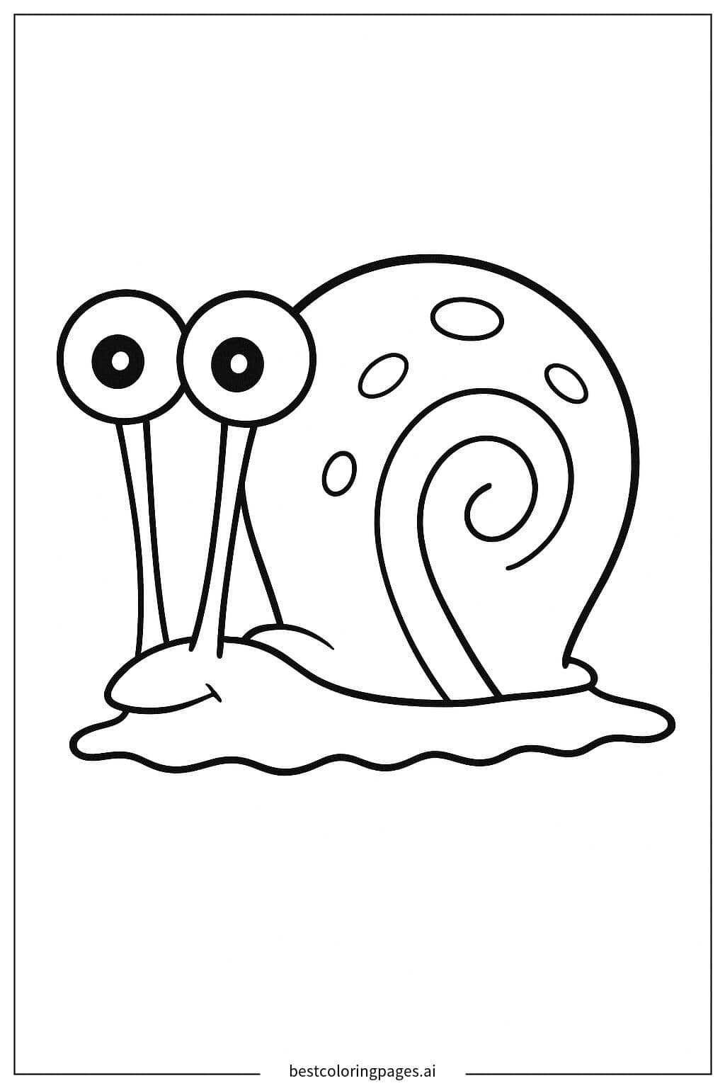 Gary Crawling Slowly Coloring Page