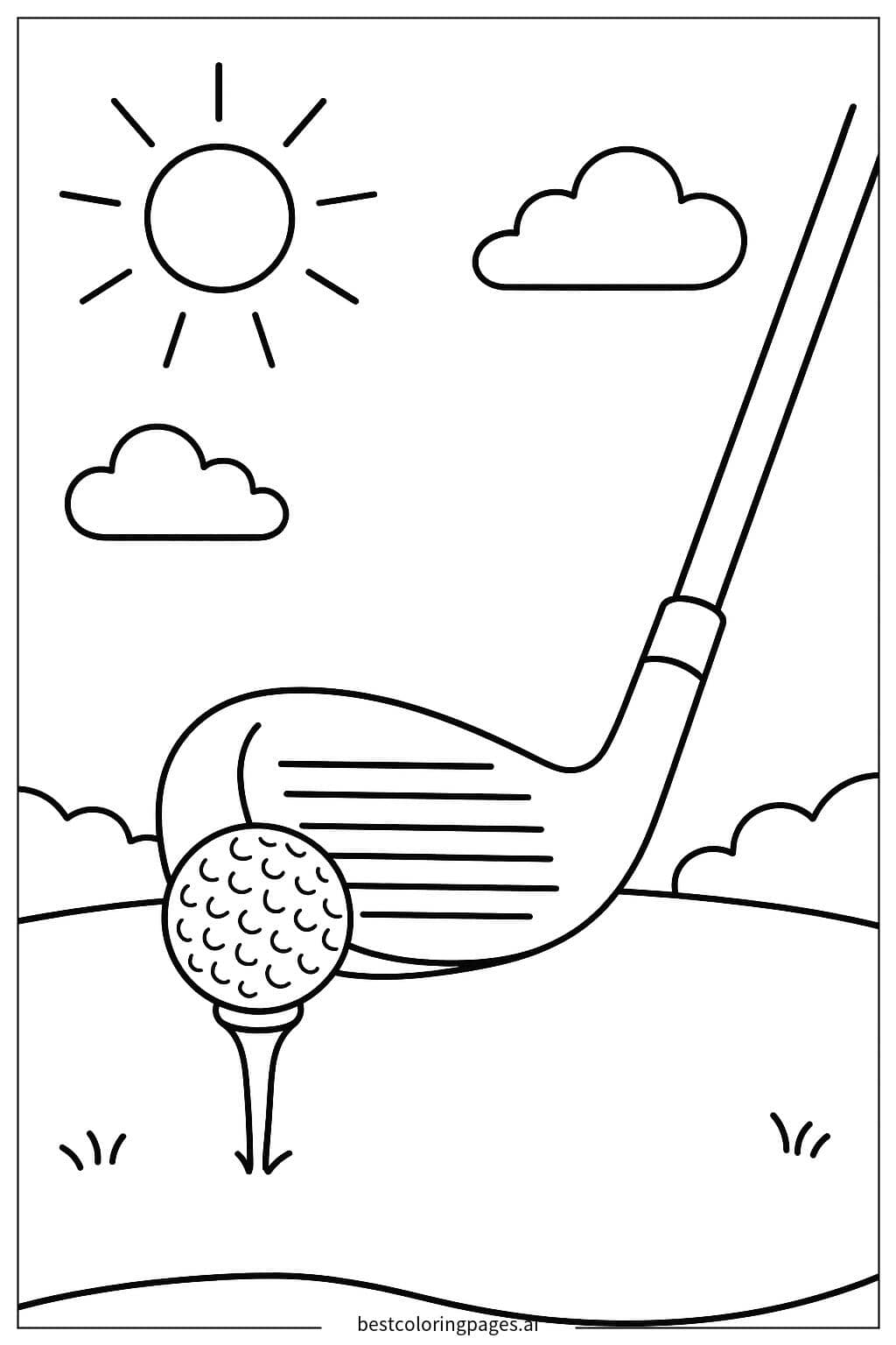 Gambar Mewarnai Klub Golf