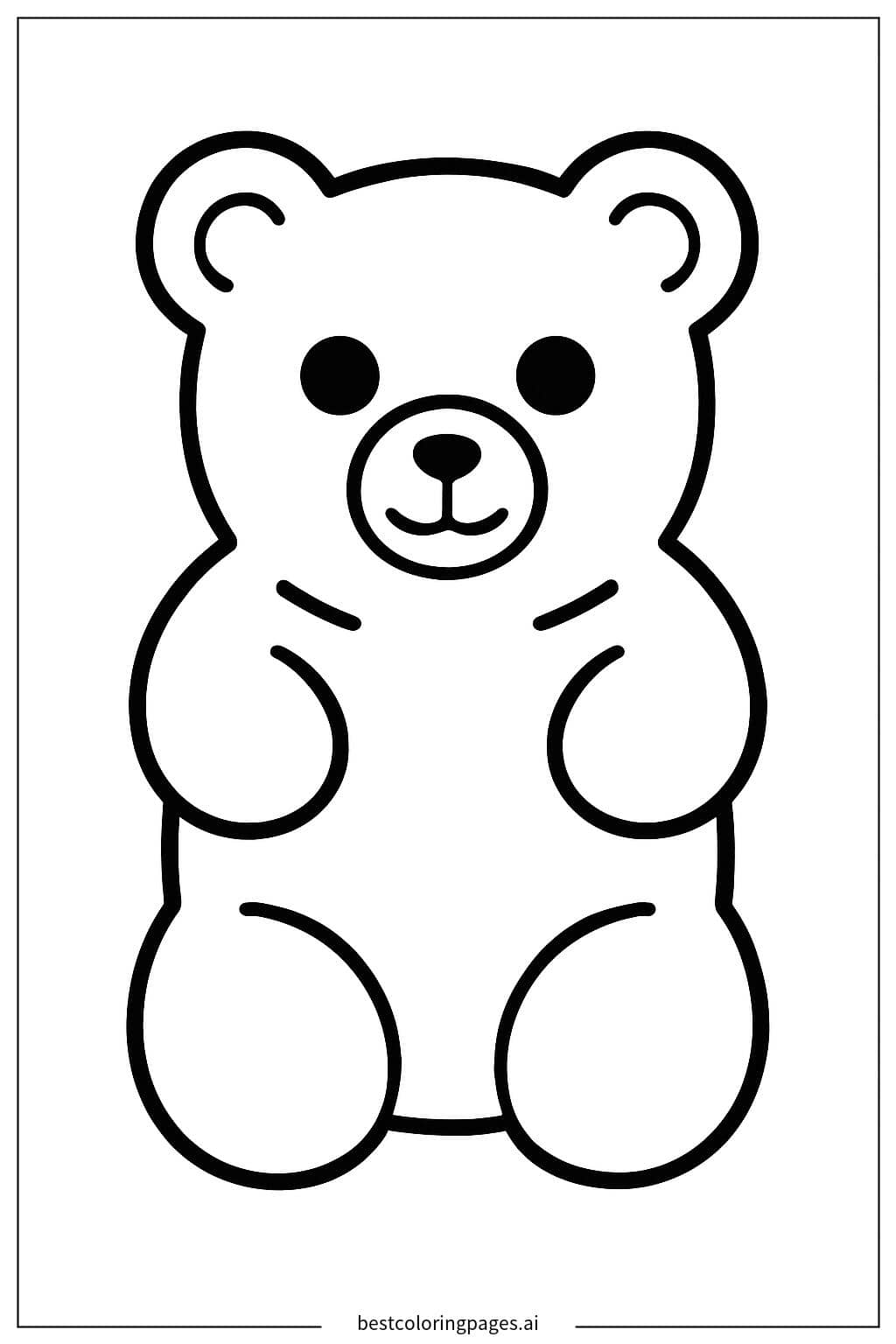 Coloriage Ourson en gélatine debout