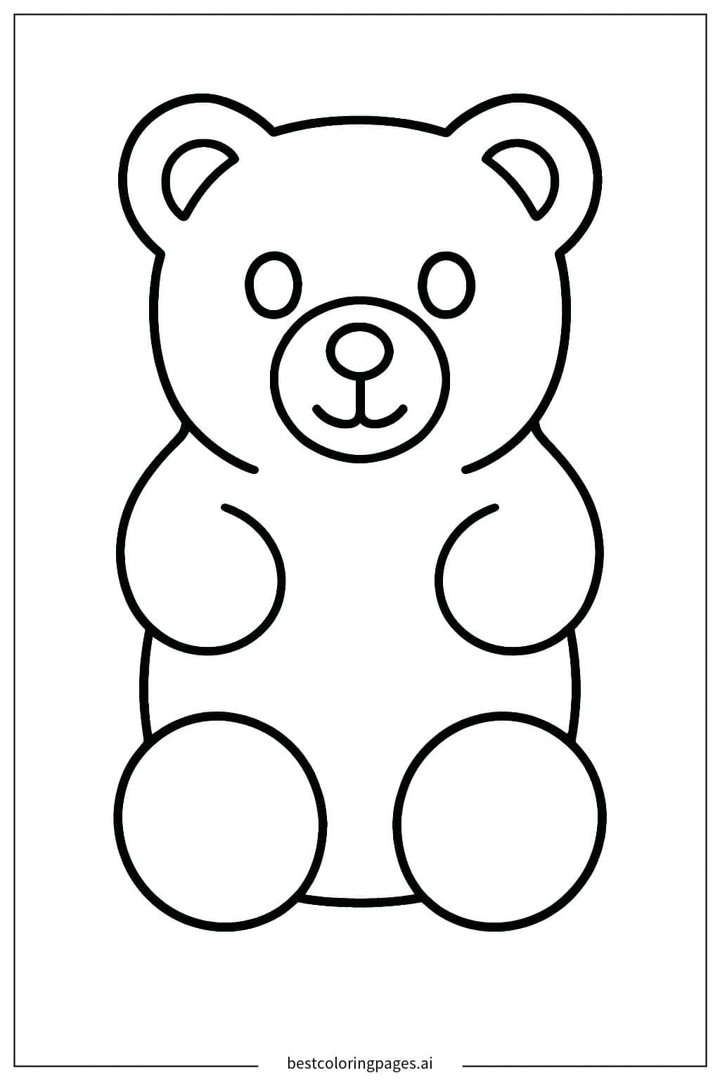Coloriage Ourson en gélatine