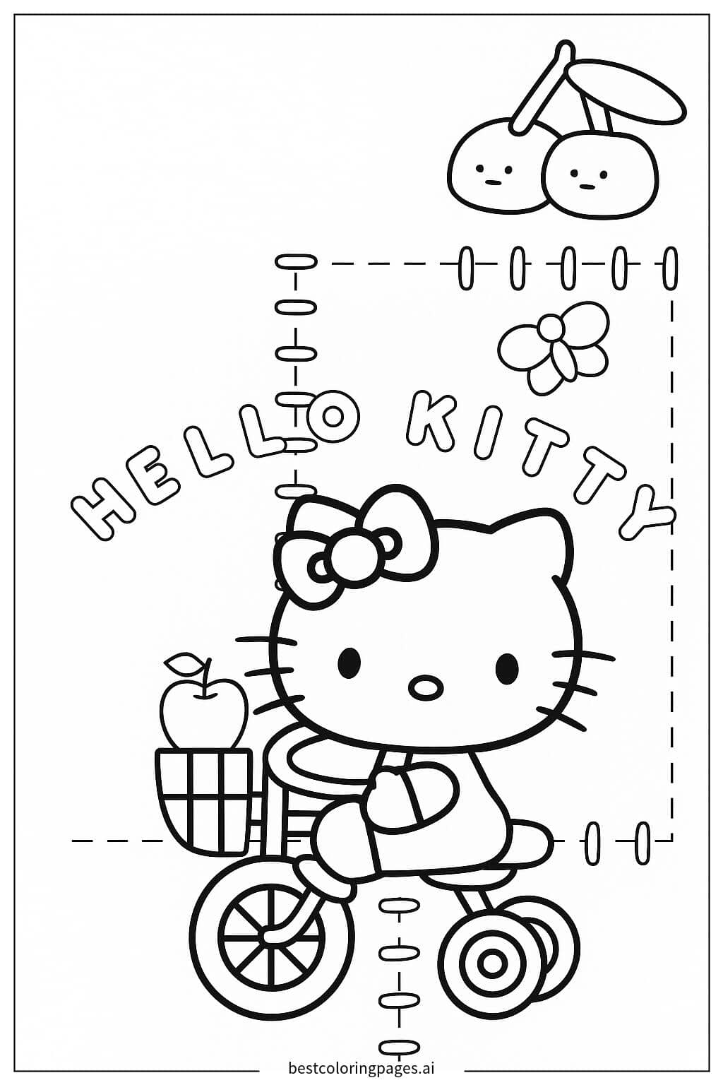 Coloriage Icône de Hello Kitty