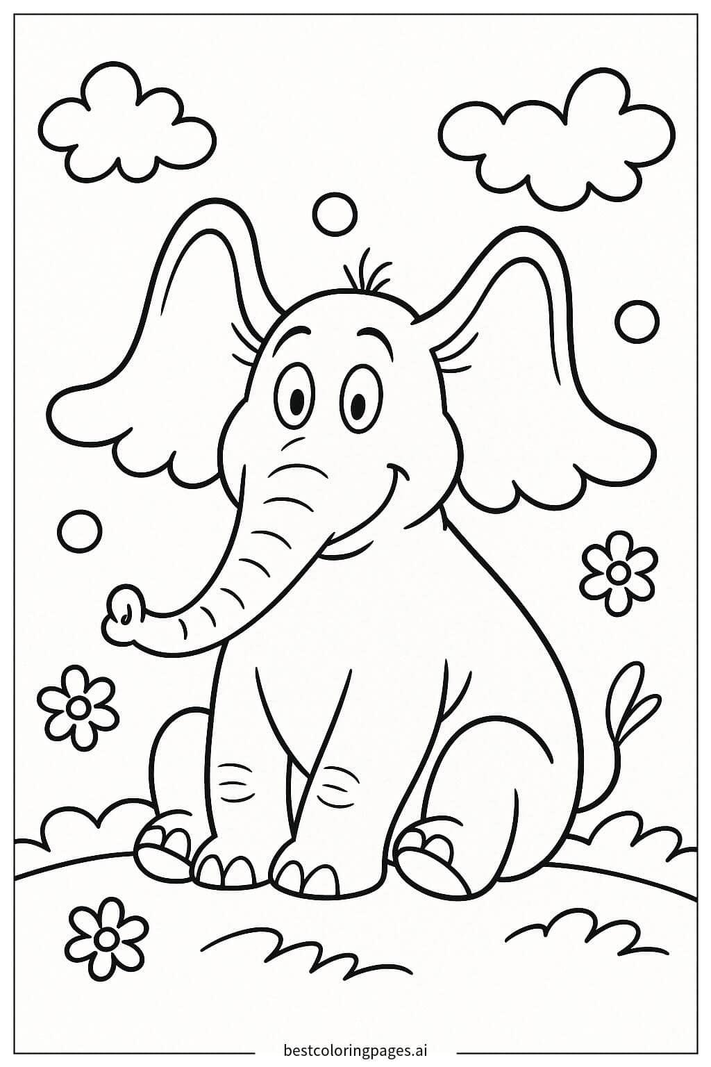 Coloriage Horton Assis