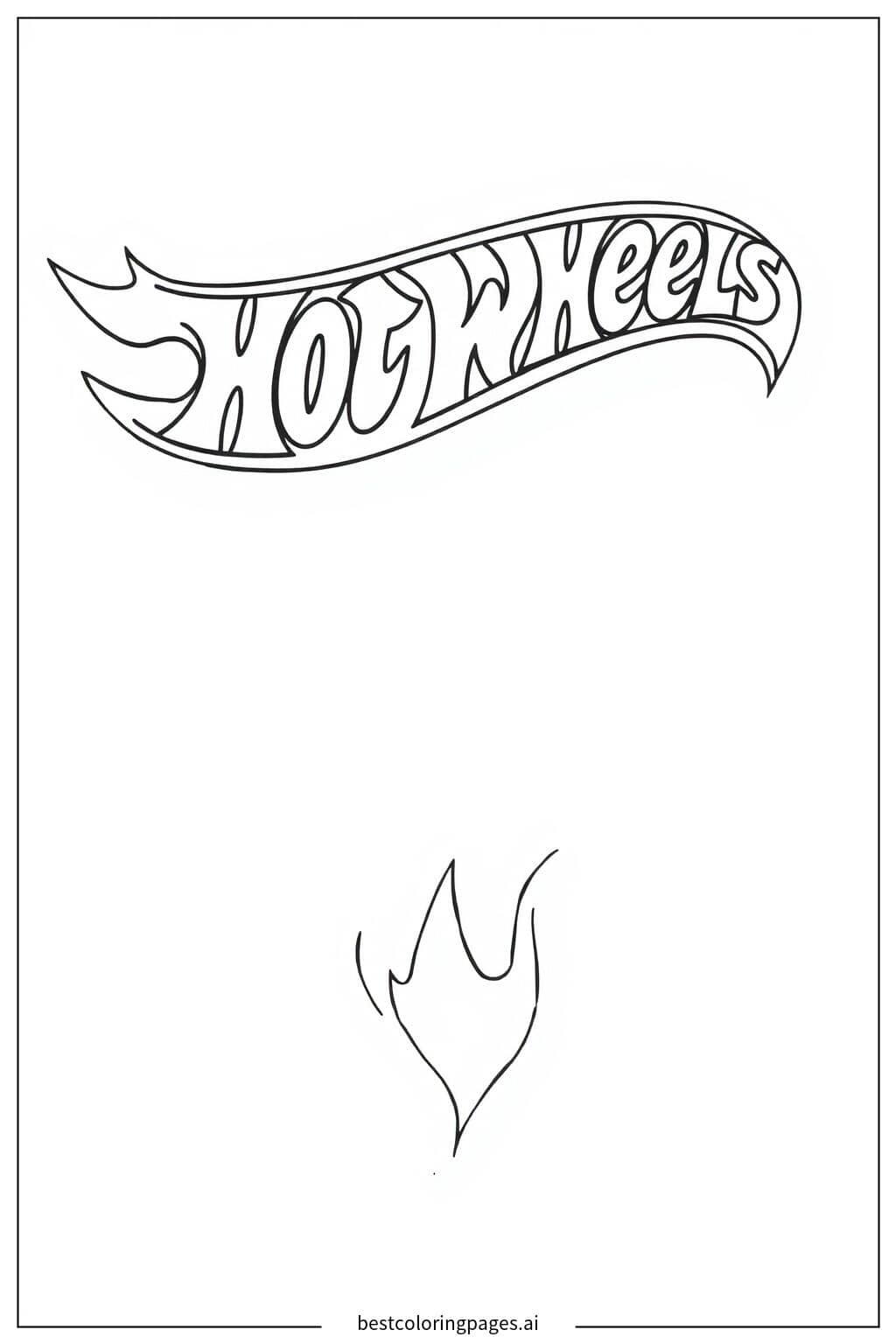 Hot Wheels 火焰標誌 著色圖