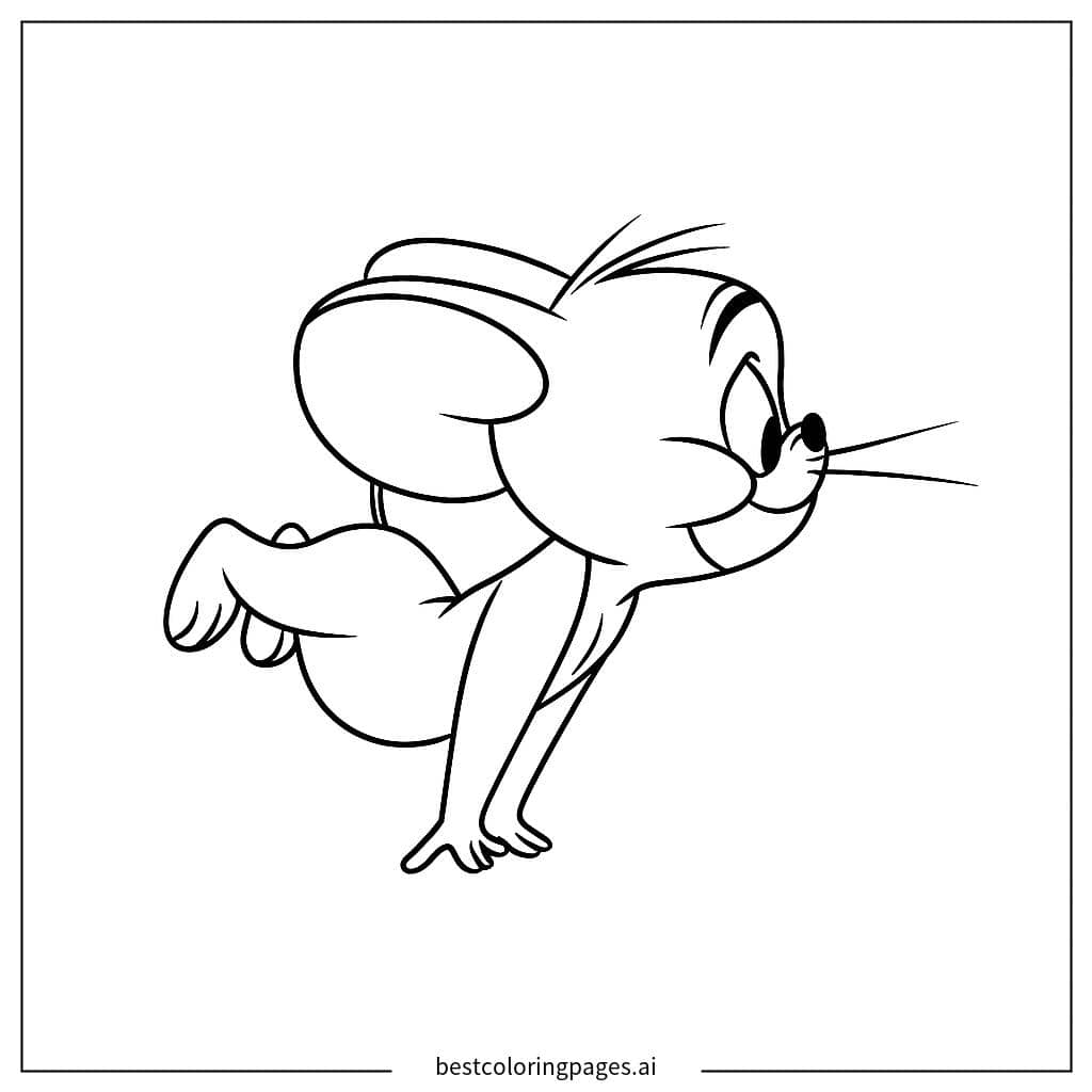 Dibujos de Jerry está saltando para Colorear