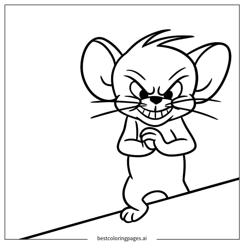Dibujos de Jerry está tramando algo para Colorear