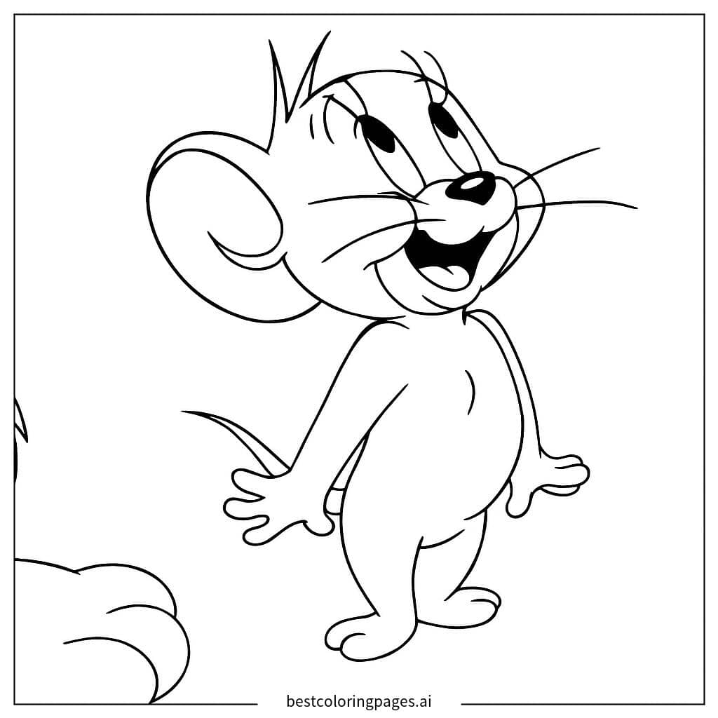 Dibujos de Jerry está sonriendo para Colorear