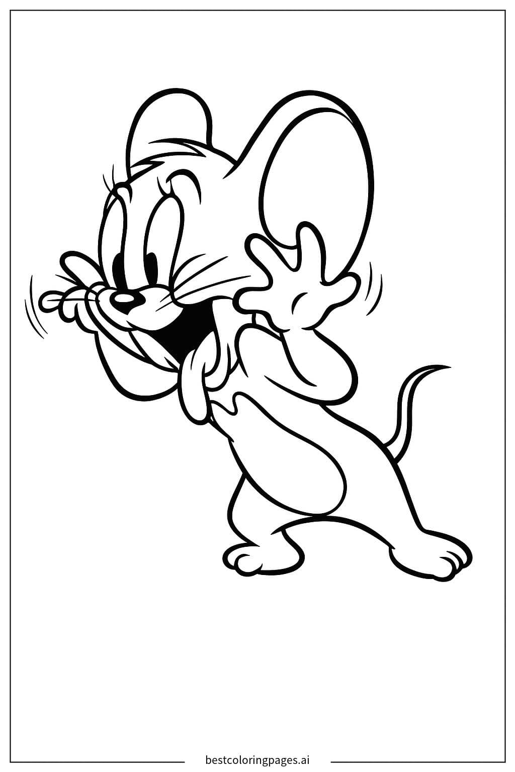 Dibujos de Jerry está sorprendido para Colorear