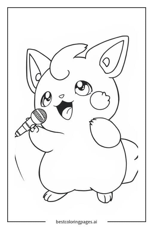 Coloriage Jigglypuff chantant