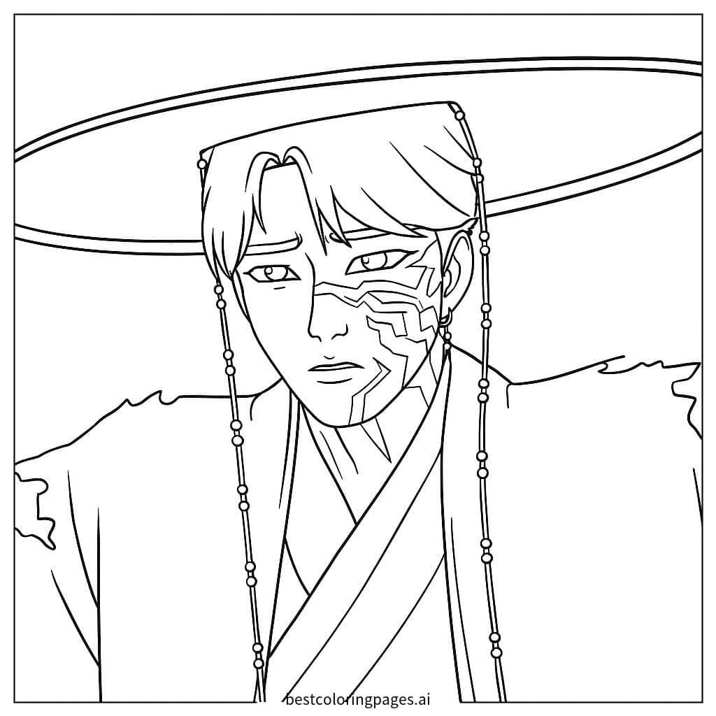 Jinu Kpop Demon Hunters -1 Coloring Page