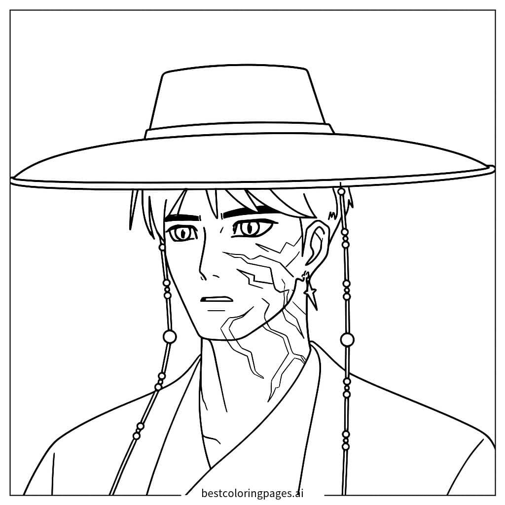 JINU: Kpop Demon Hunters Coloring Page