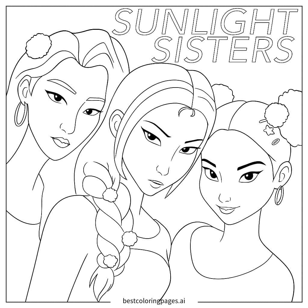 Dibujos de Grupo de chicas K-pop para Colorear
