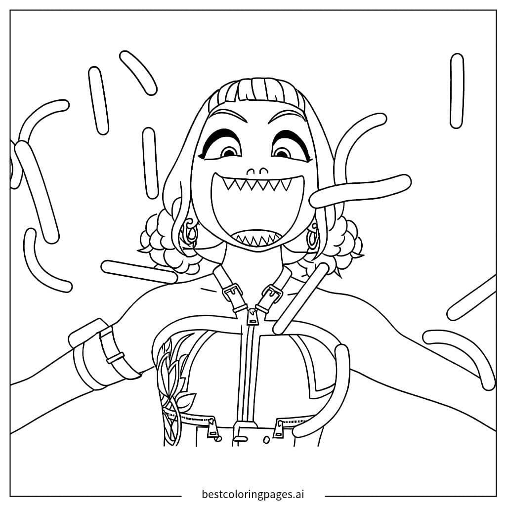 Dibujos de Idol de K-pop en Acción para Colorear