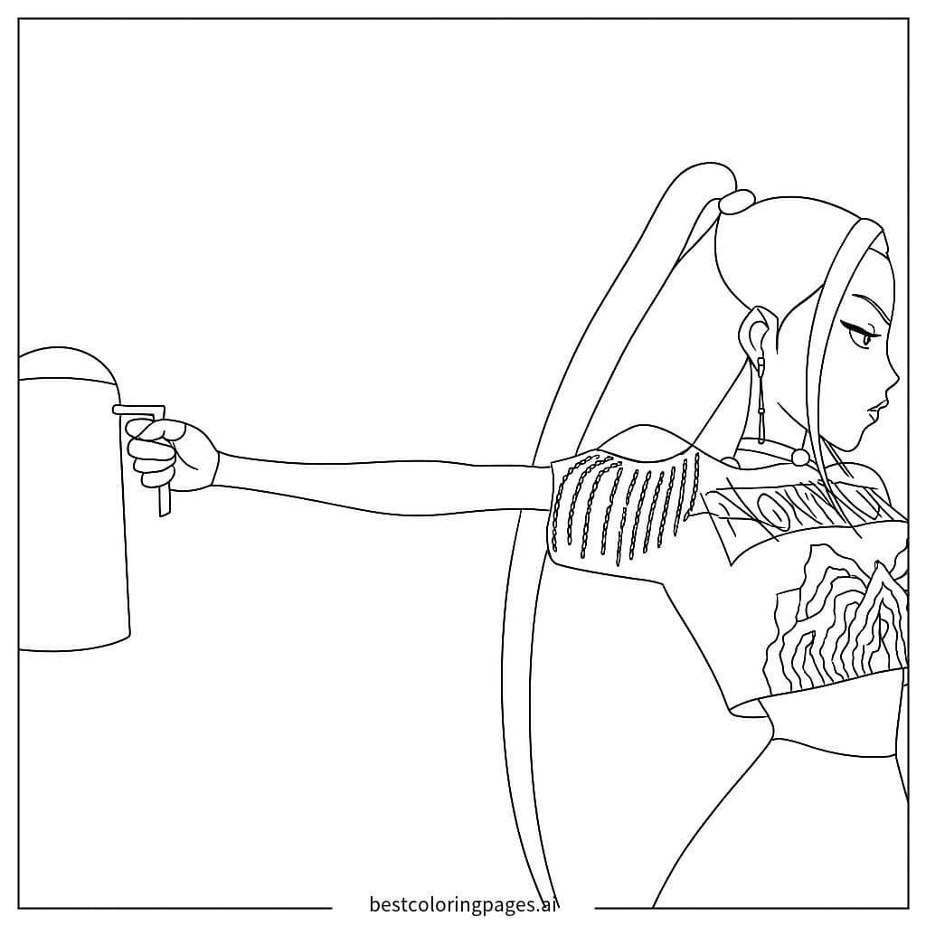 Dibujos de Líder de K-pop Posando para Colorear