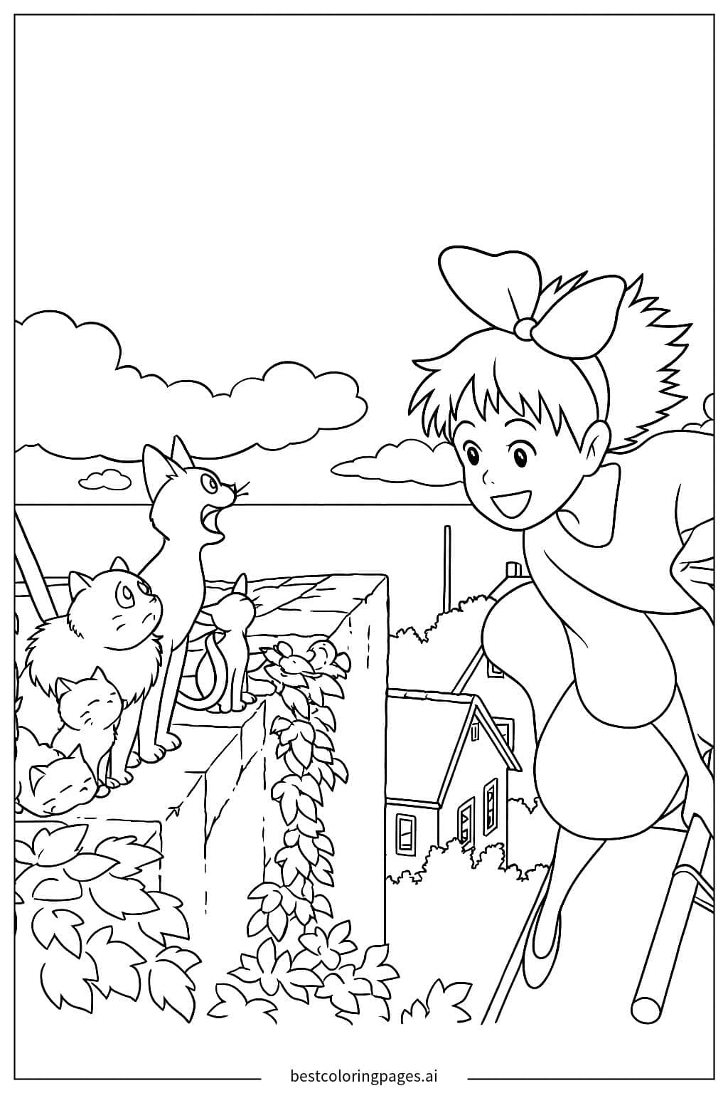Kiki's New Adventure Coloring Page