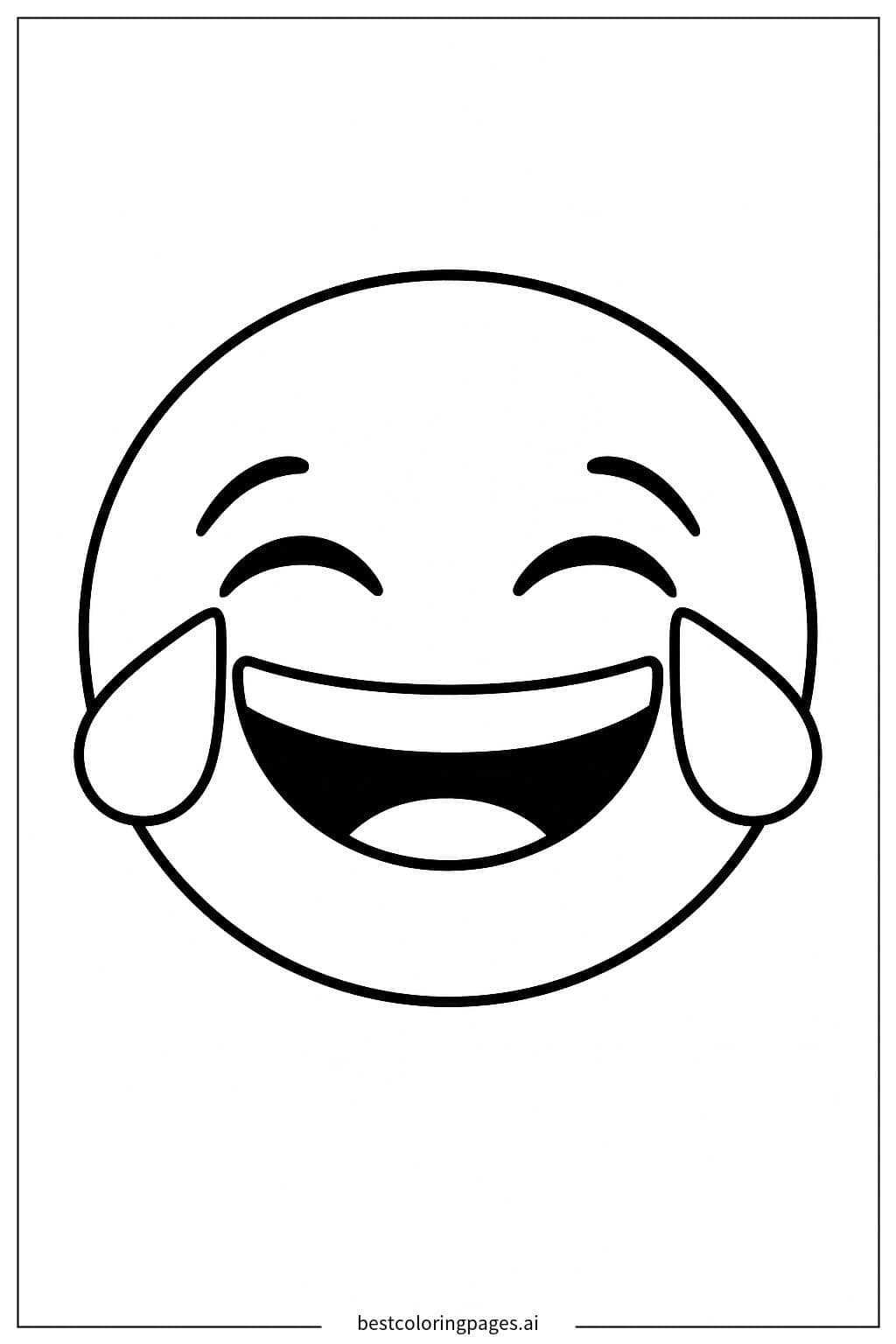 Disegni di Emoji che Ride a Crepapelle da Colorare