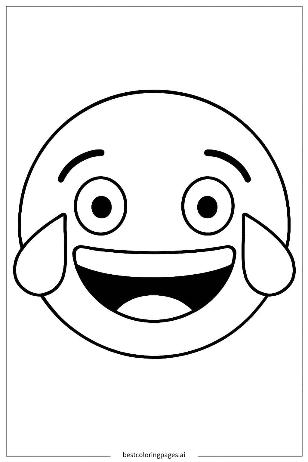 Disegni di Emoji con Faccia Che Ride da Colorare