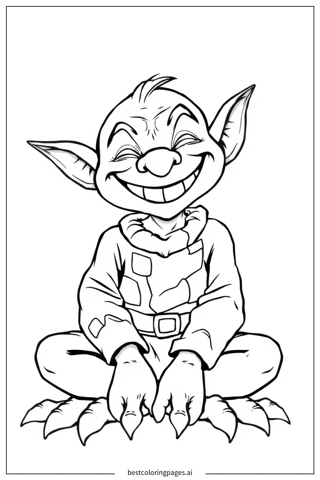 Laughing Green Goblin Coloring Page