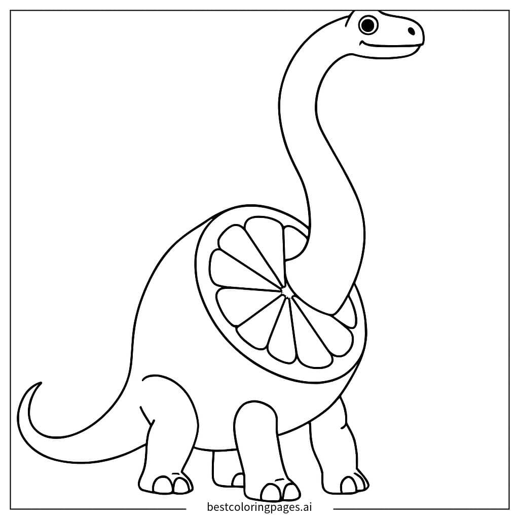 レモン恐竜ハイブリッド のぬりえ