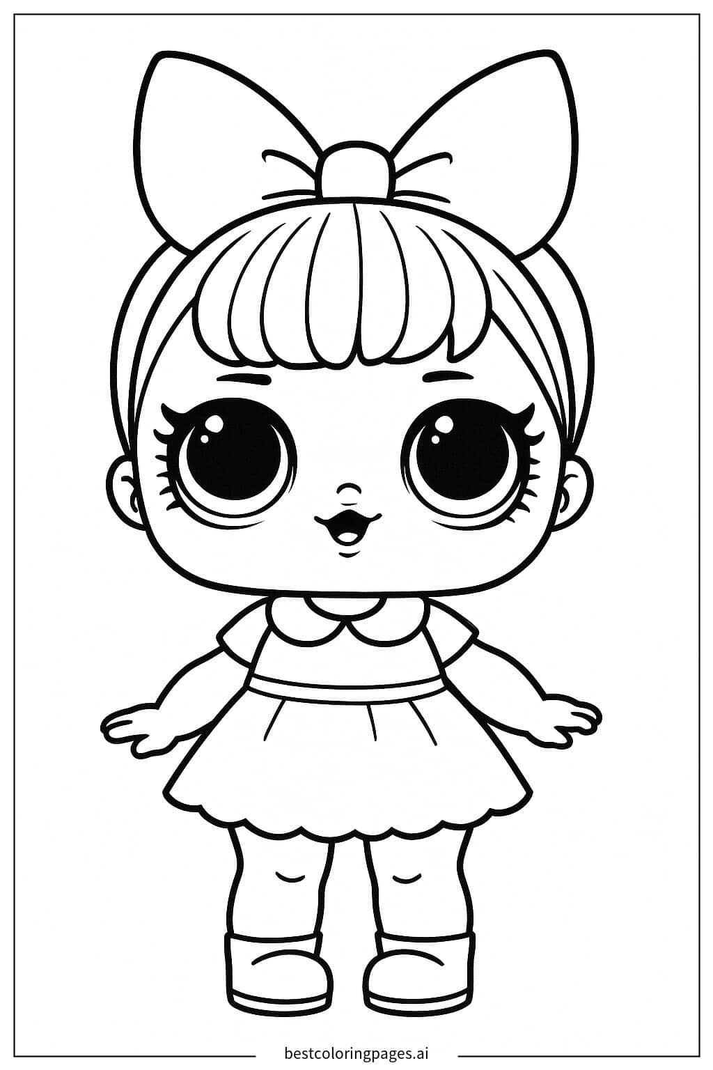 LOL Surprise Doll Smiling Coloring Page