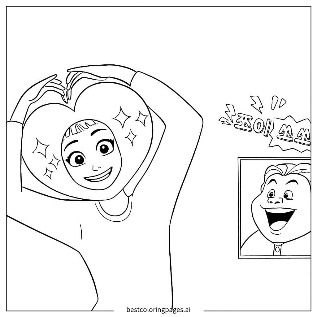Dibujos de Gestos de Corazón para Colorear