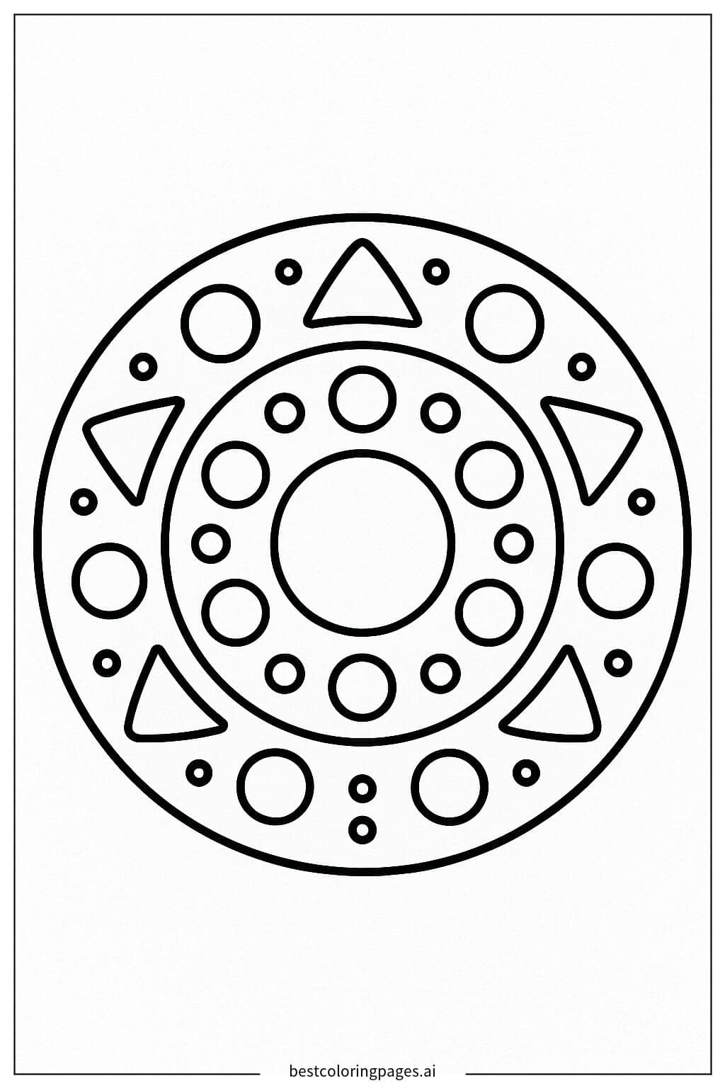 Dibujos de Mandala con Patrón de Puntos para Colorear
