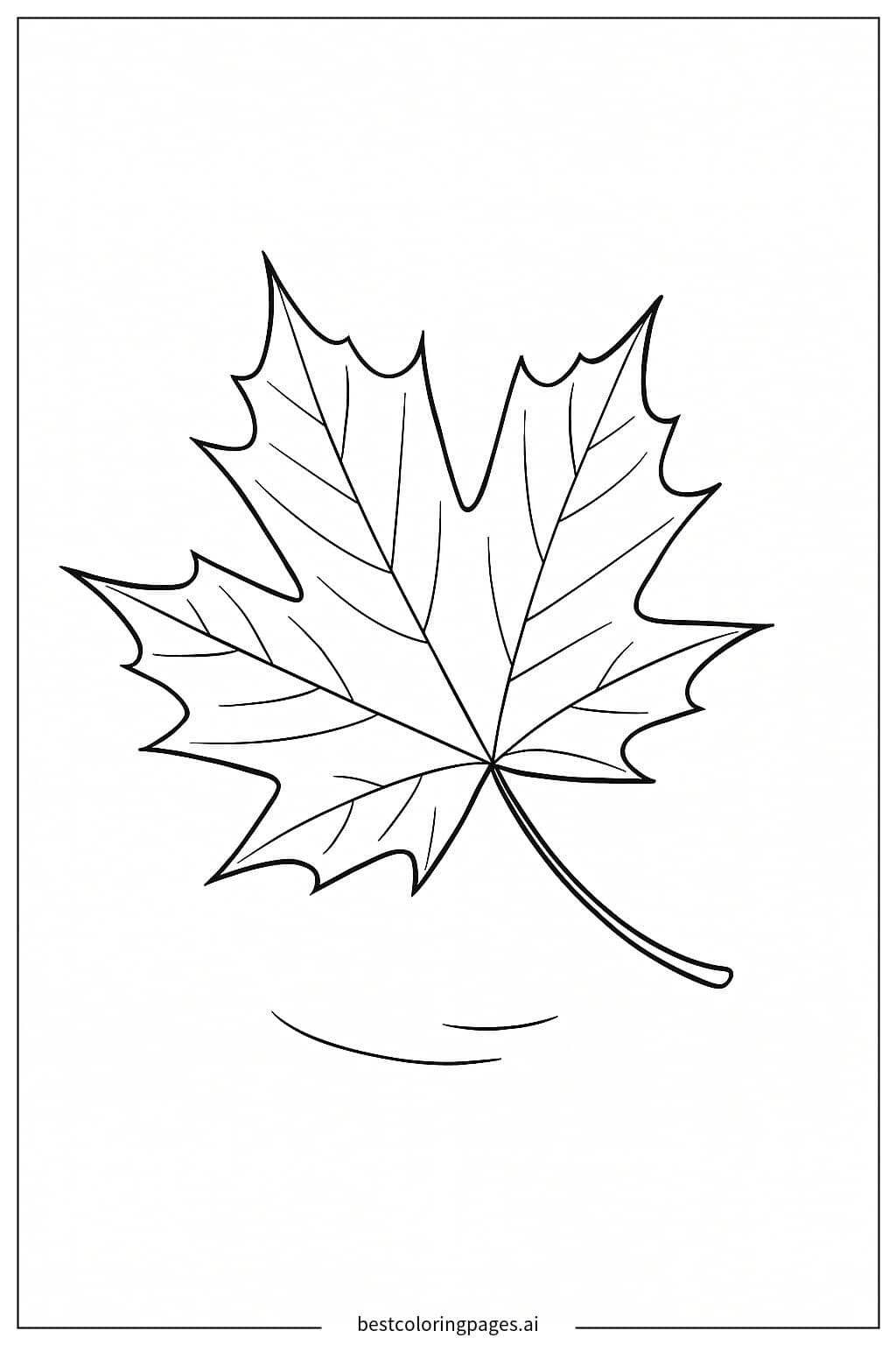 Desenhos de Folha de bordo flutuando no ar para Colorir