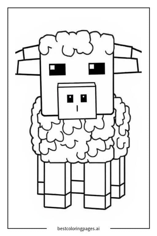 Coloriage Mouton Minecraft