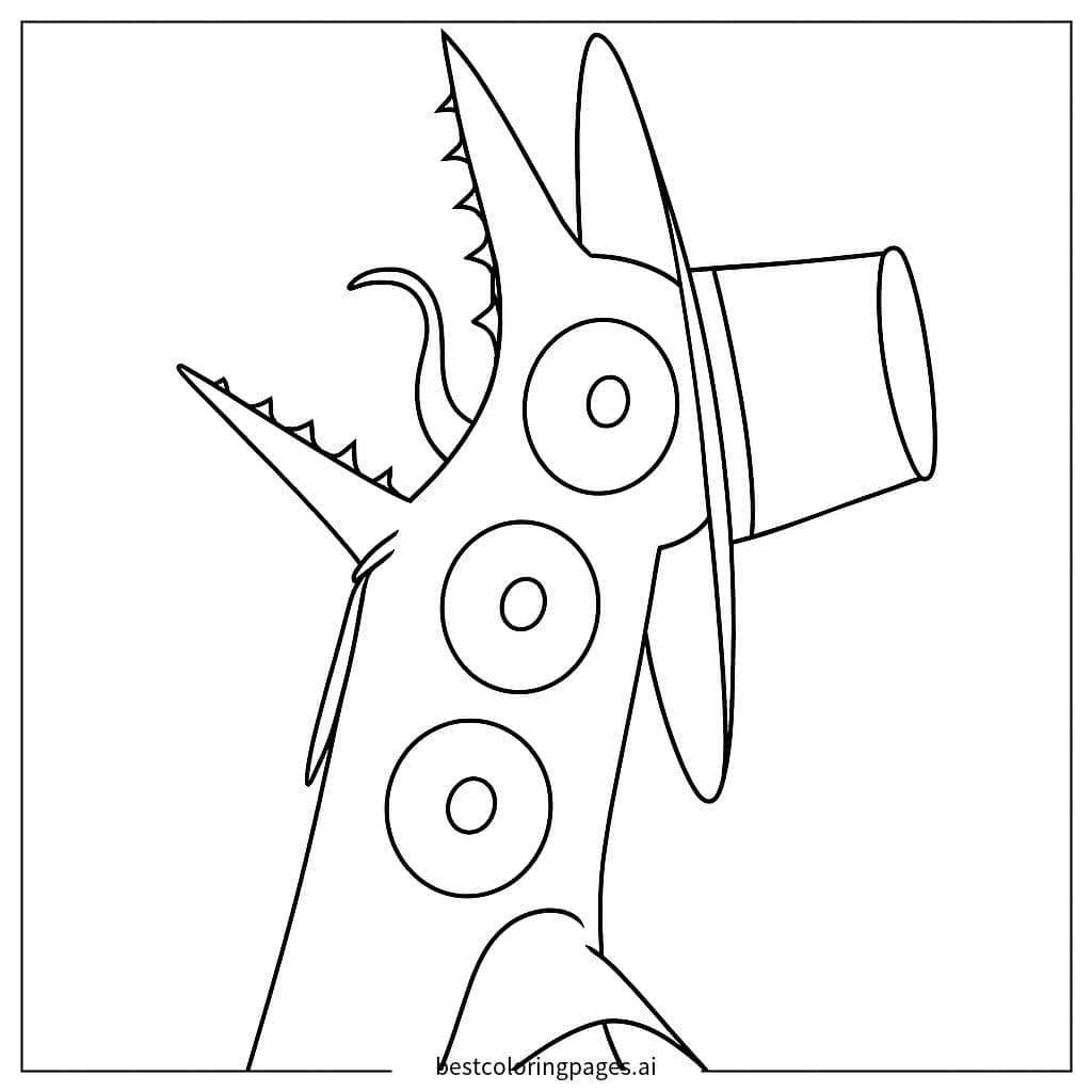 Dibujos de Monstruo con sombrero de copa para Colorear
