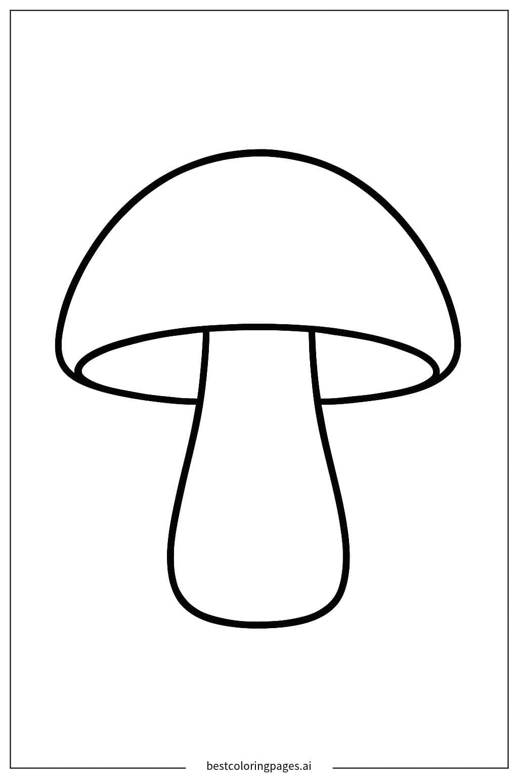 Mushroom Umbrella Coloring Page