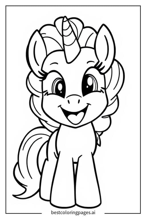 Desenhos de Meu Pequeno Pônei com um Grande Sorriso para Colorir