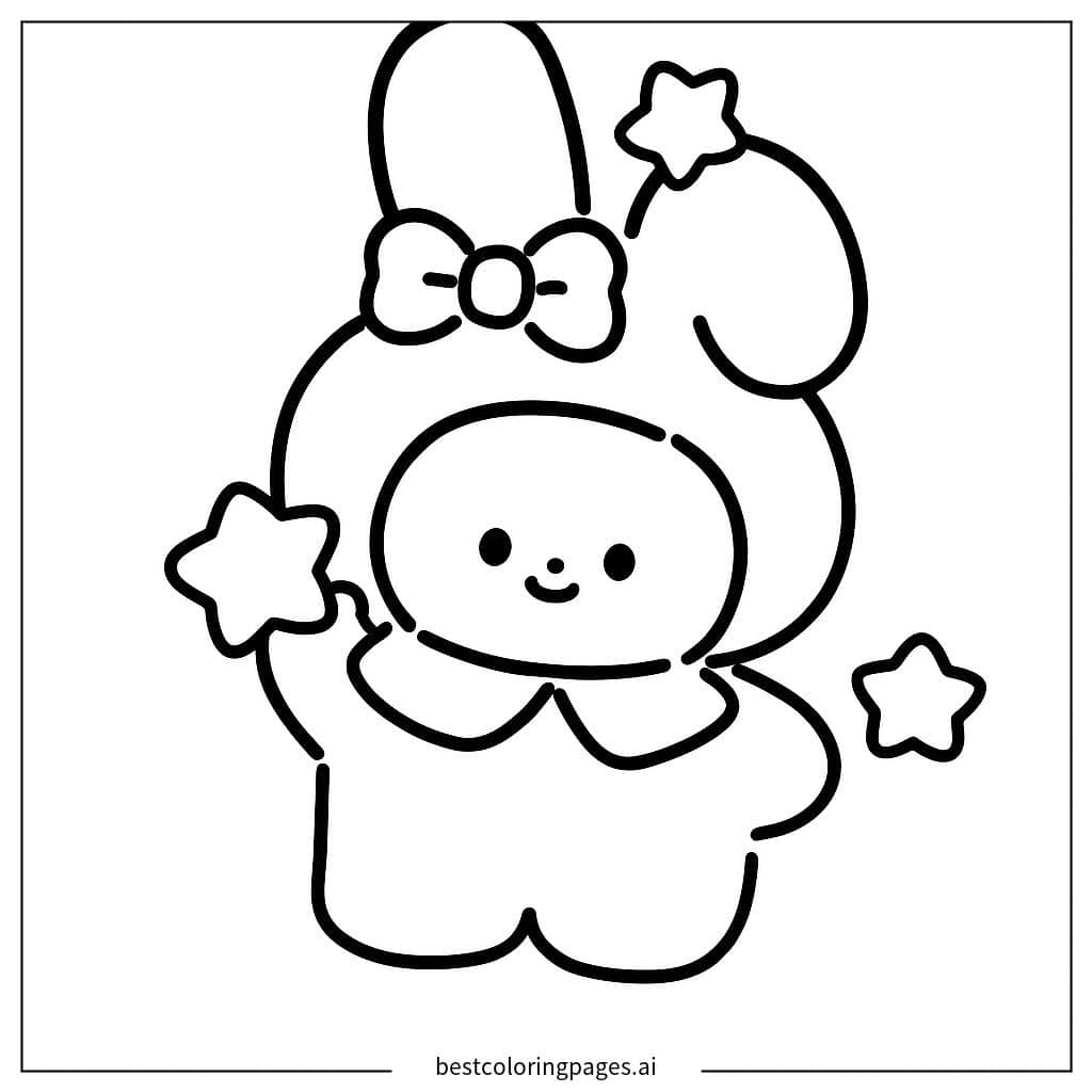 별과 함께하는 마이멜로디 색칠공부