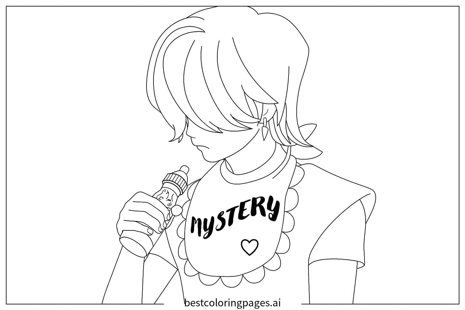 Dibujos de Botella Misteriosa para Colorear
