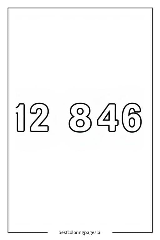 Number Line with Integers Coloring Page