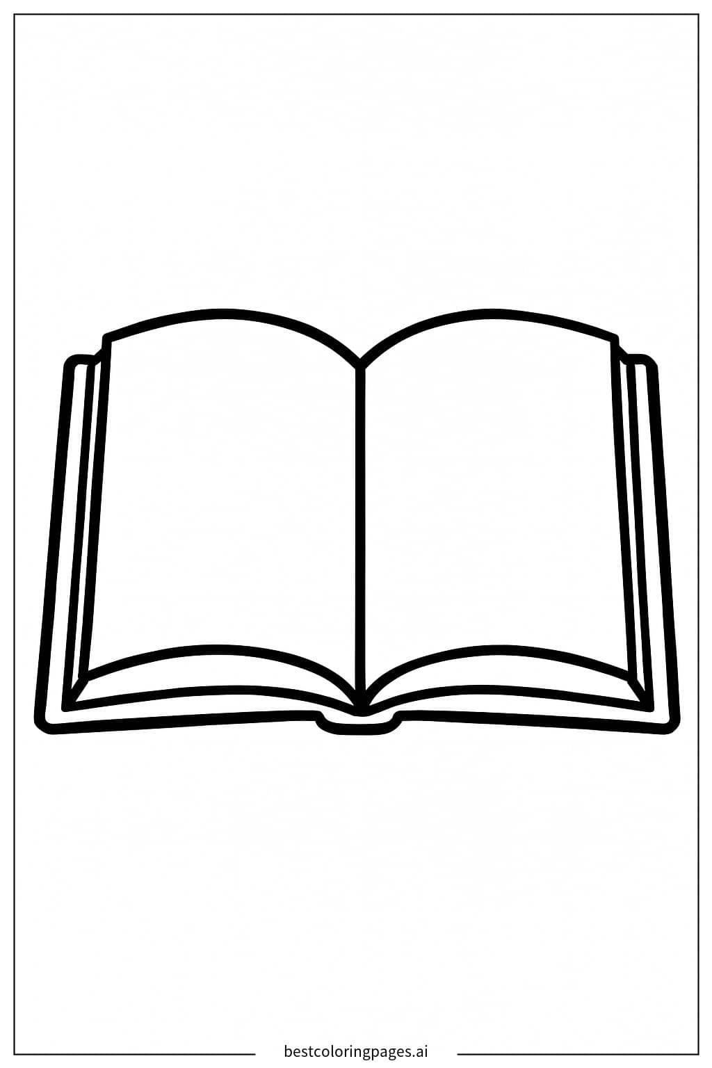 Open Book Coloring Page Coloring Page
