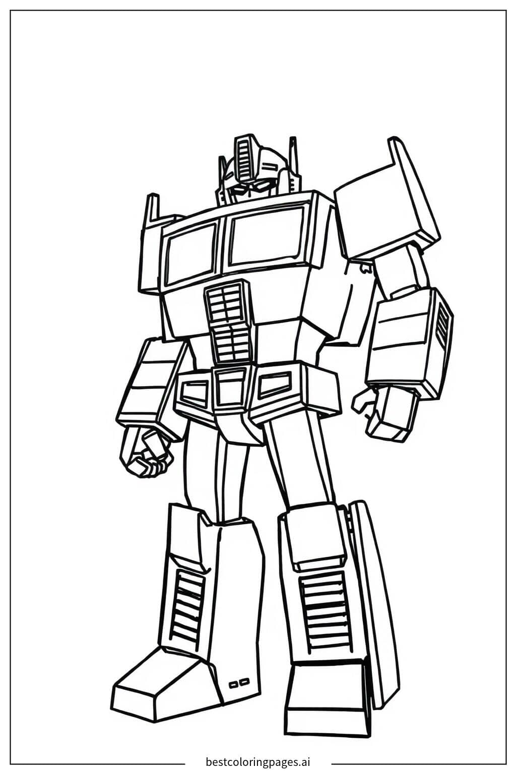 Disegni di Schizzo Semplice di Optimus Prime da Colorare