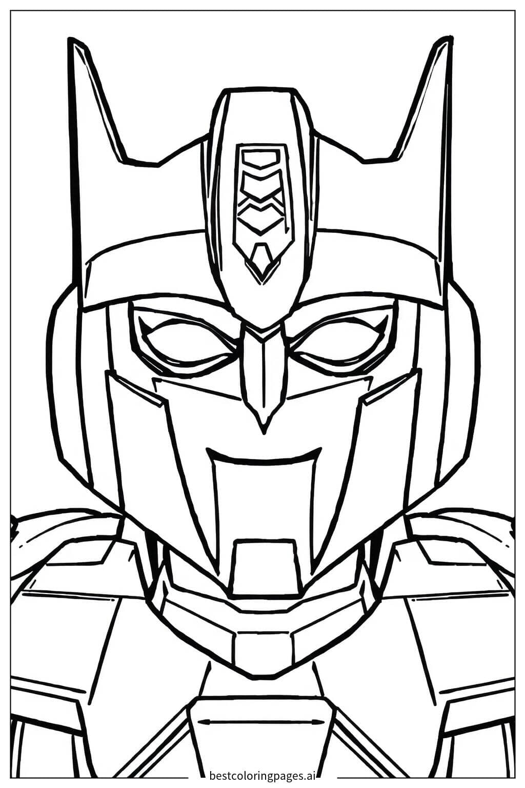 Disegni di Optimus Prime Sorridente da Colorare