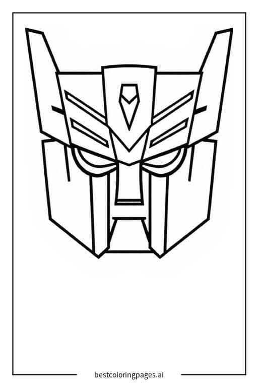 Disegni di Insegna sul petto di Optimus Prime da Colorare
