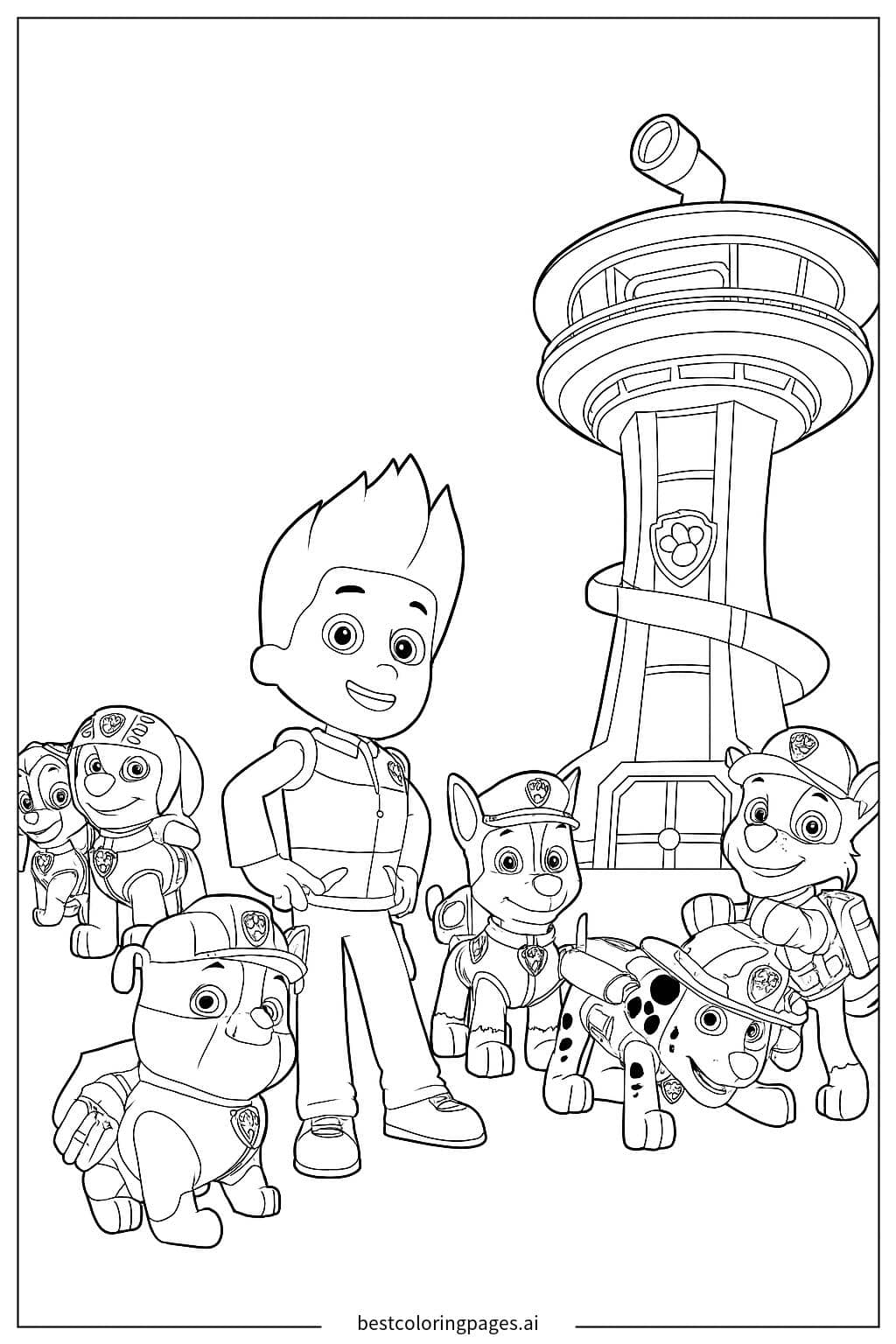 Coloriage Pat' Patrouille : L'équipe d'aventure